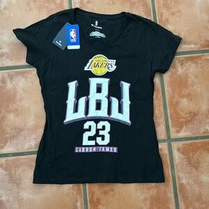 NBA Official Los Angeles Lakers Lebron James V Neck Shirt